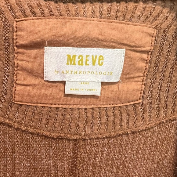 Maeve by Anthropologie Camel/Cognac Colored Sweater Cardigan in Size Large. - Picture 2 of 9